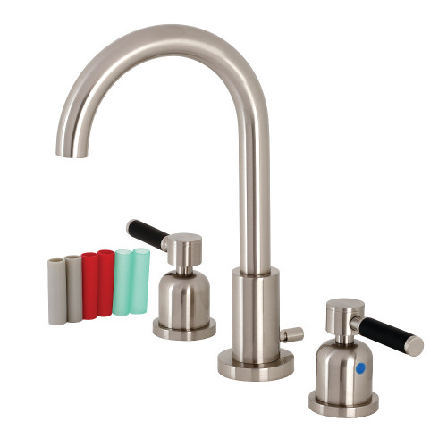 Kingston Brass Fauceture   FSC8928DKL Kaiser Widespread Two Handle Bathroom Faucet, Brushed Nickel