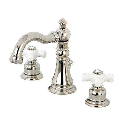 Kingston Brass Fauceture  FSC1979PX American Classic Widespread Two Handle Bathroom Faucet, Polished Nickel