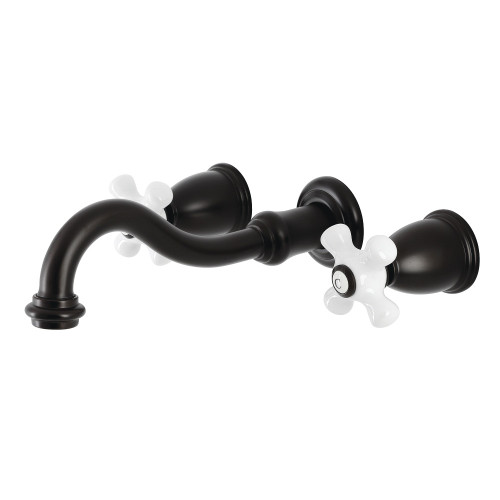 Kingston Brass KS3125PX Vintage Two Handle Wall Mount Bathroom Faucet, Oil Rubbed Bronze