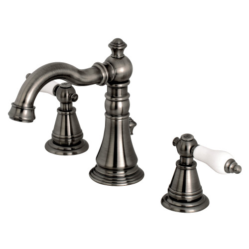 Kingston Brass Fauceture   FSC1974PL English Classic Widespread Two Handle Bathroom Faucet, Black Stainless