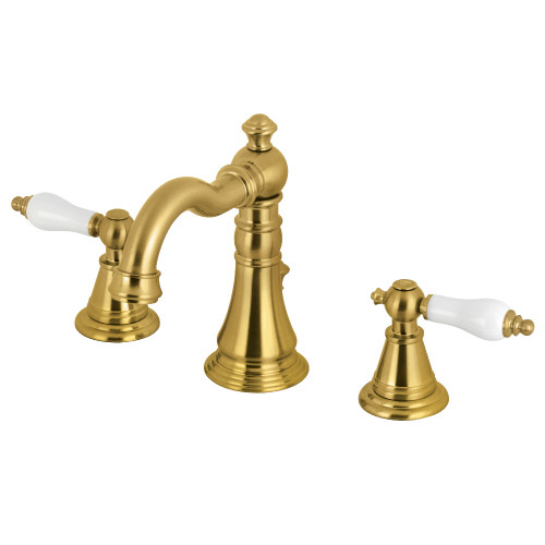 Kingston Brass Fauceture   FSC1973PL English Classic Widespread Two Handle Bathroom Faucet, Brushed Brass