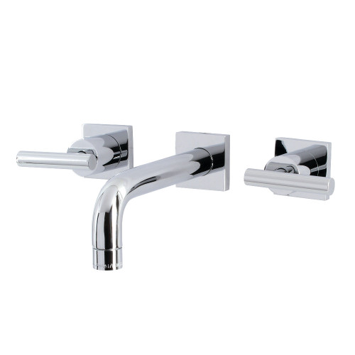 Kingston Brass KS6121CML Manhattan Two-Handle Wall Mount Bathroom Faucet, Polished Chrome