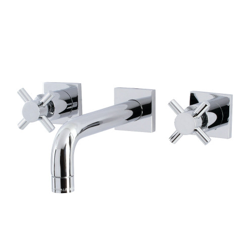 Kingston Brass KS6121DX Concord Two-Handle Wall Mount Bathroom Faucet, Polished Chrome