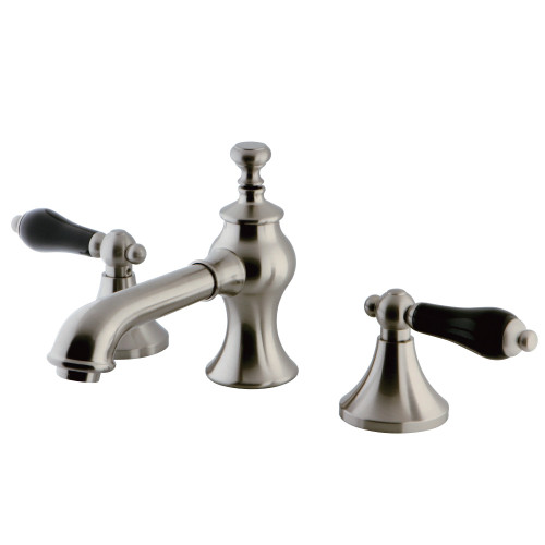 Kingston Brass KC7068PKL Duchess Widespread Two Handle Bathroom Faucet with Brass Pop-Up, Brushed Nickel