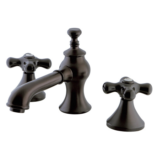 Kingston Brass KC7065PKX Duchess Widespread Two Handle Bathroom Faucet with Brass Pop-Up, Oil Rubbed Bronze