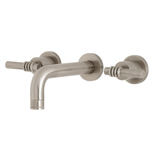 Kingston Brass KS8128ML Milano Two Handle Wall Mount Bathroom Faucet, Brushed Nickel