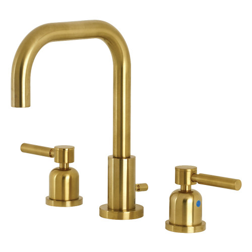 Kingston Brass FSC8933DL Concord Widespread Two Handle Bathroom Faucet with Brass Pop-Up, Brushed Brass