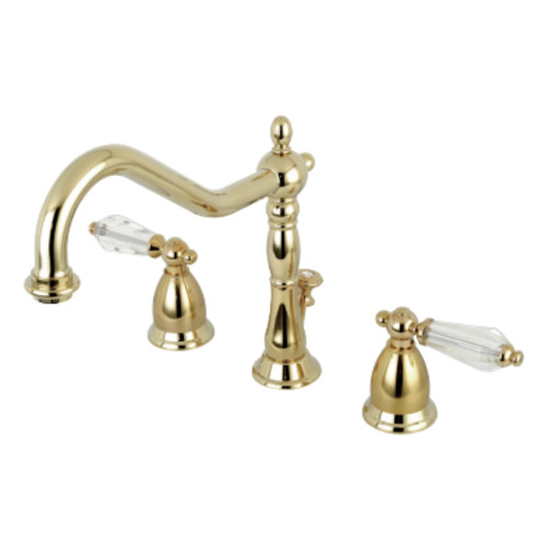 Kingston Brass KS1992WLL 8 in. Widespread Two Handle Bathroom Faucet, Polished Brass