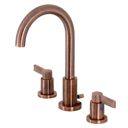 Kingston Brass Fauceture   FSC892NDLAC NuvoFusion Widespread Two Handle Bathroom Faucet, Antique Copper