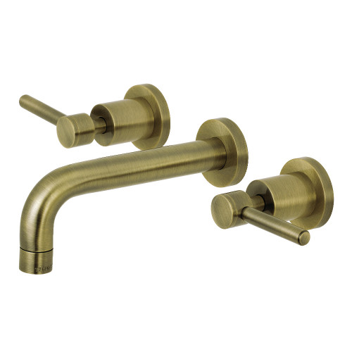 Kingston Brass KS8123DL Concord Two Handle Wall Mount Bathroom Faucet, Antique Brass