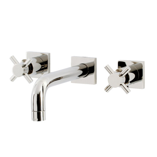 Kingston Brass KS6126DX Concord Two-Handle Wall Mount Bathroom Faucet, Polished Nickel