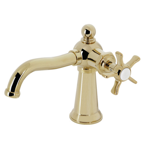 Kingston Brass KS3542NX Hamilton Single Handle Bathroom Faucet with Push Pop-Up, Polished Brass