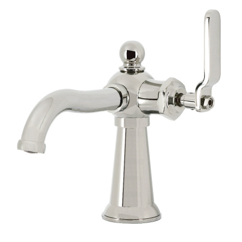 Kingston Brass KS3546KL Knight Single Handle Bathroom Faucet with Push Pop-Up, Polished Nickel