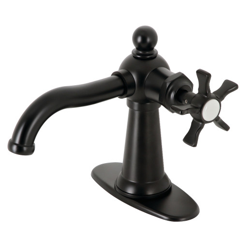 Kingston Brass KSD3540NX Hamilton Single Handle Bathroom Faucet with Push Pop-Up, Matte Black