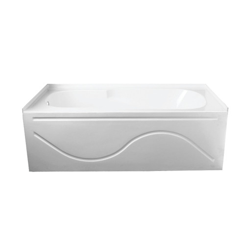 Kingston Brass Aqua Eden VTAP603216L 60-Inch Acrylic Anti-Skid Alcove Tub with Left Hand Drain Hole, White