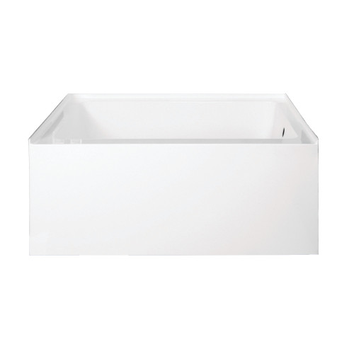 Kingston Brass Aqua Eden VTDE483222R Ambry 48-Inch Acrylic Alcove Tub with Right Hand Drain Hole, White