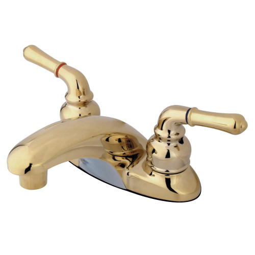 Kingston Brass GKB622LP 4 in. Centerset Bathroom Faucet, Polished Brass