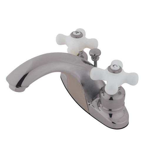 Kingston Brass GKB7648PX 4 in. Centerset Bathroom Faucet, Brushed Nickel