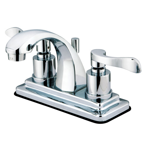 Kingston Brass KS4641DFL 4 in. Centerset Bathroom Faucet, Polished Chrome