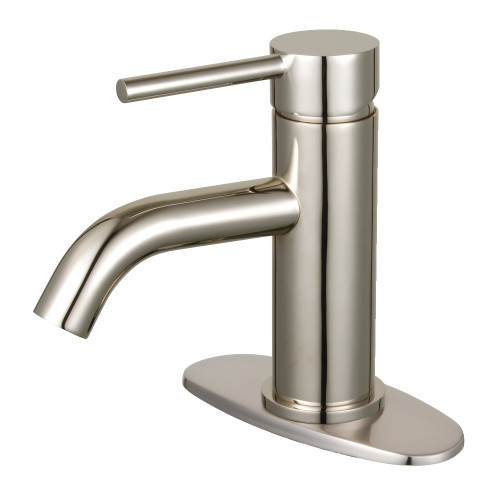Kingston Brass Fauceture LSF8228DL Concord Single-Handle Bathroom Faucet with Push Pop-Up, Brushed Nickel