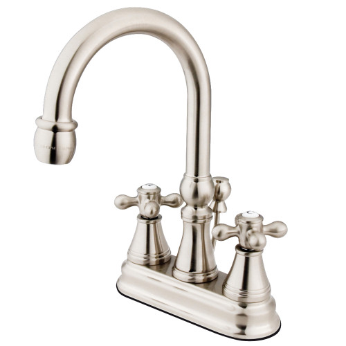 Kingston Brass KS2618AX 4 in. Centerset Bathroom Faucet, Brushed Nickel