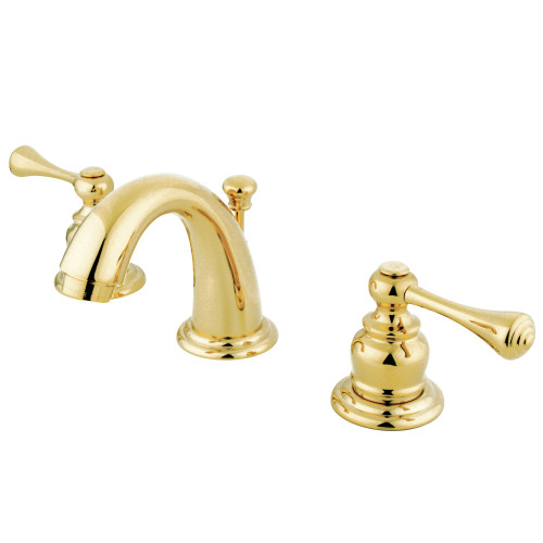 Kingston Brass GKB912BL Vintage Widespread Bathroom Faucet, Polished Brass