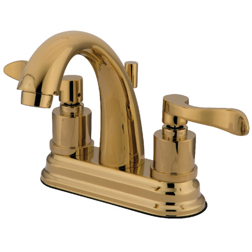 Kingston Brass KS8612DFL 4 in. Centerset Bathroom Faucet, Polished Brass