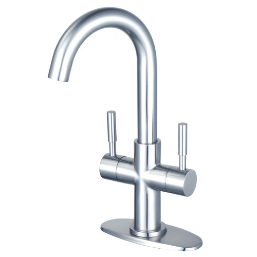 Kingston Brass Fauceture LS8451DL Concord Two-Handle Bathroom Faucet with Push Pop-Up, Polished Chrome