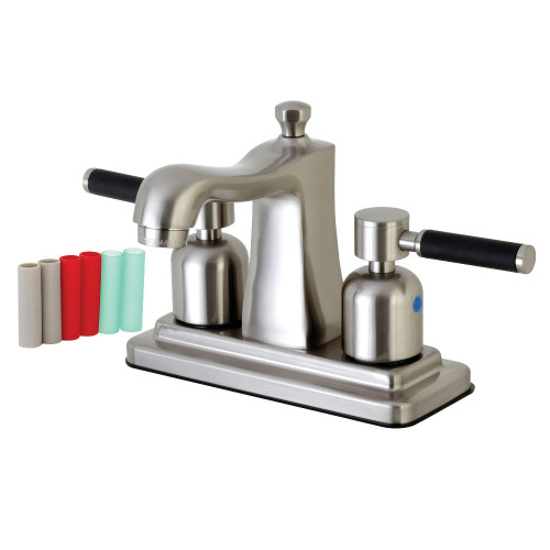 Kingston Brass FB4648DKL 4 in. Centerset Bathroom Faucet, Brushed Nickel