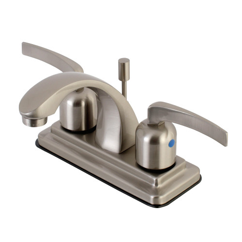 Kingston Brass KB4648EFL 4 in. Centerset Bathroom Faucet, Brushed Nickel