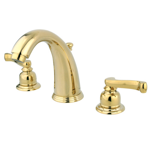 Kingston Brass GKB982FL Widespread Bathroom Faucet, Polished Brass