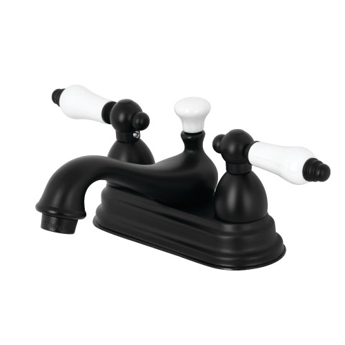 Kingston Brass KS3600PL 4 in. Centerset Bathroom Faucet, Matte Black