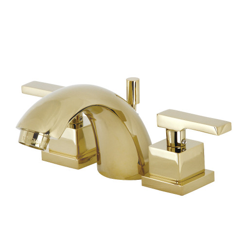 Kingston Brass KS2952QLL Mini-Widespread Bathroom Faucet, Polished Brass