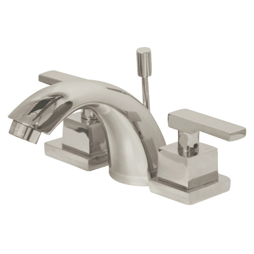 Kingston Brass KS2958QLL Mini-Widespread Bathroom Faucet, Brushed Nickel