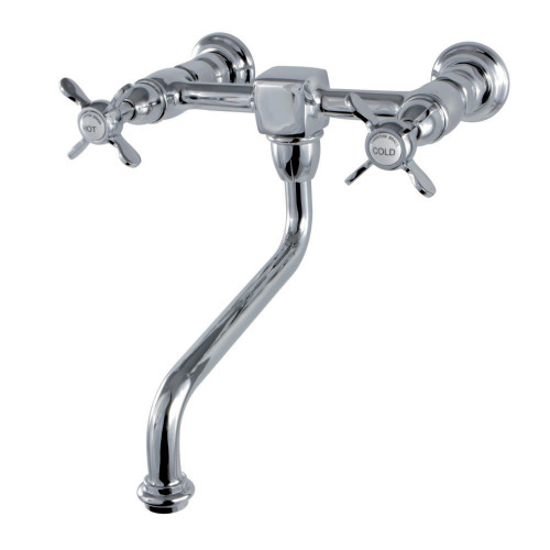 Kingston Brass KS1211BEX Essex Wall Mount Bathroom Faucet, Polished Chrome