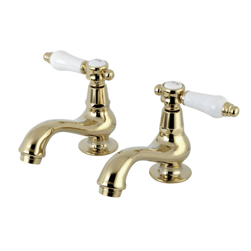 Kingston Brass  KS1102BPL Basin Tap Faucet with Lever Handle, Polished Brass