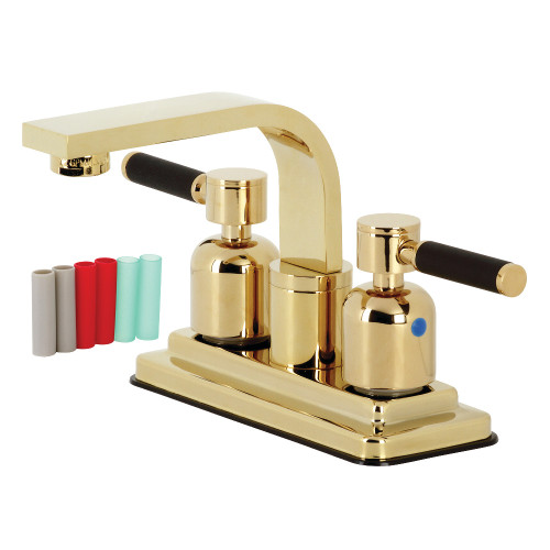 Kingston Brass KB8462DKL Kaiser 4-Inch Centerset Bathroom Faucet, Polished Brass