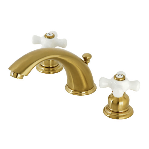 Kingston Brass KB967PXSB Magellan Widespread Bathroom Faucet, Brushed Brass