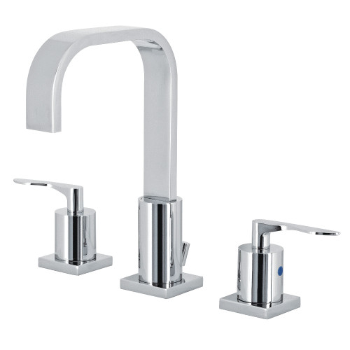 Kingston Brass FSC8961SVL Serena Widespread Bathroom Faucet with Pop-Up Drain, Polished Chrome