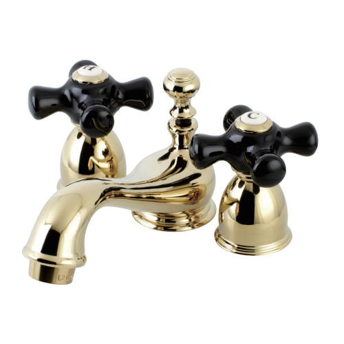 Kingston Brass KS3952PKX Duchess Mini-Widespread Bathroom Faucet, Polished Brass