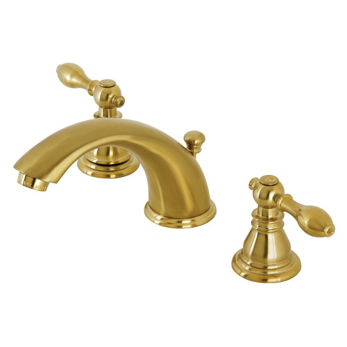 Kingston Brass KB967ACLSB American Classic Widespread Bathroom Faucet with Retail Pop-Up, Brushed Brass