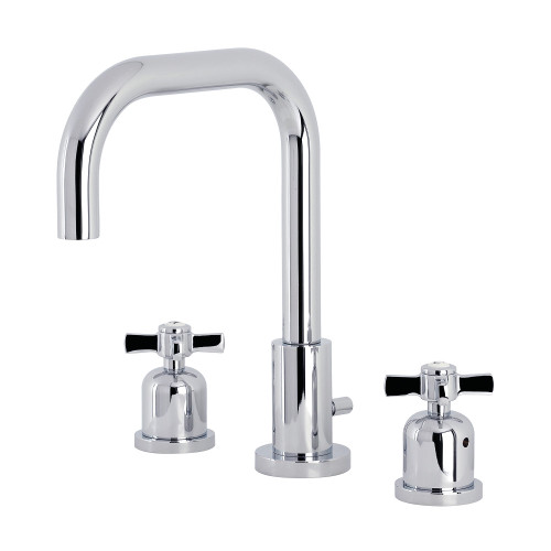 Kingston Brass FSC8931ZX Millennium Widespread Bathroom Faucet with Brass Pop-Up, Polished Chrome