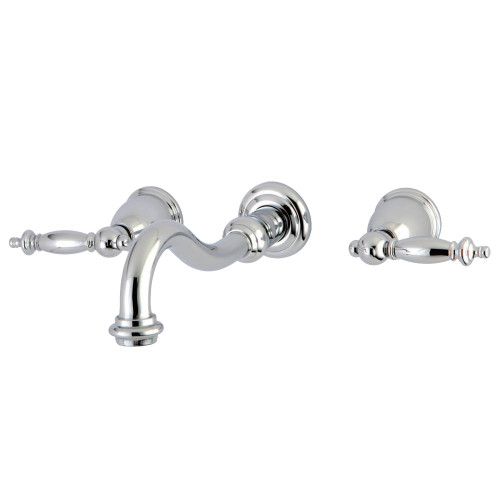 Kingston Brass KS3121TL Templeton Wall Mount Bathroom Faucet, Polished Chrome