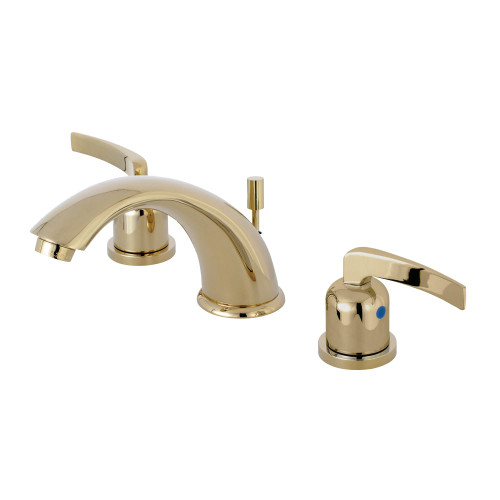 Kingston Brass KB8962EFL 8 in. Widespread Bathroom Faucet, Polished Brass