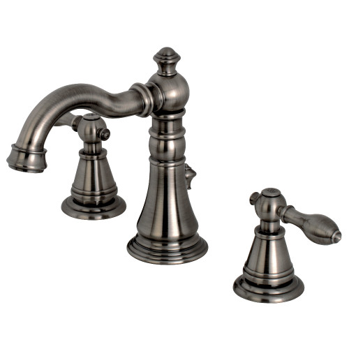 Kingston Brass Fauceture FSC1974AL English Classic Widespread Bathroom Faucet, Black Stainless