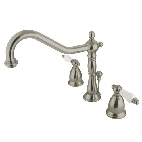 Kingston Brass KS1998PL 8 in. Widespread Bathroom Faucet, Brushed Nickel