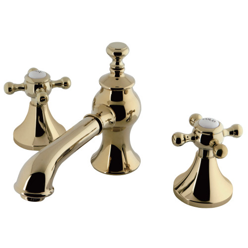 Kingston Brass KC7062BX 8 in. Widespread Bathroom Faucet, Polished Brass