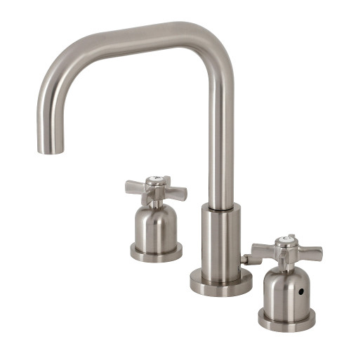 Kingston Brass FSC8938ZX Millennium Widespread Bathroom Faucet with Brass Pop-Up, Brushed Nickel