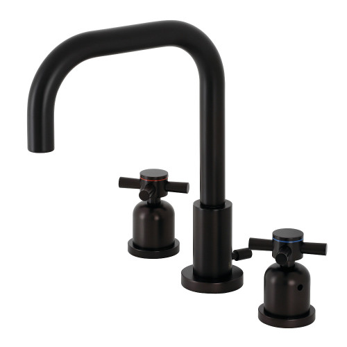 Kingston Brass FSC8935DX Concord Widespread Bathroom Faucet with Brass Pop-Up, Oil Rubbed Bronze