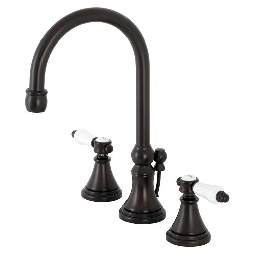 Kingston Brass KS2985BPL Bel-Air Widespread Bathroom Faucet with Brass Pop-Up, Oil Rubbed Bronze